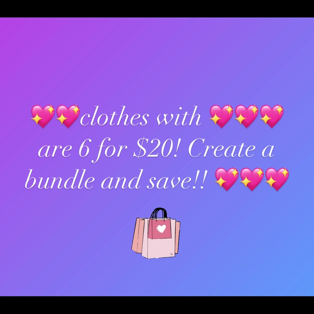 💖💖 6 for $20!!! 💖💖